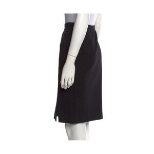 Emilio Pucci Black Textured Viscose Skirt Sz 8 Slim Fit Quiet Luxury